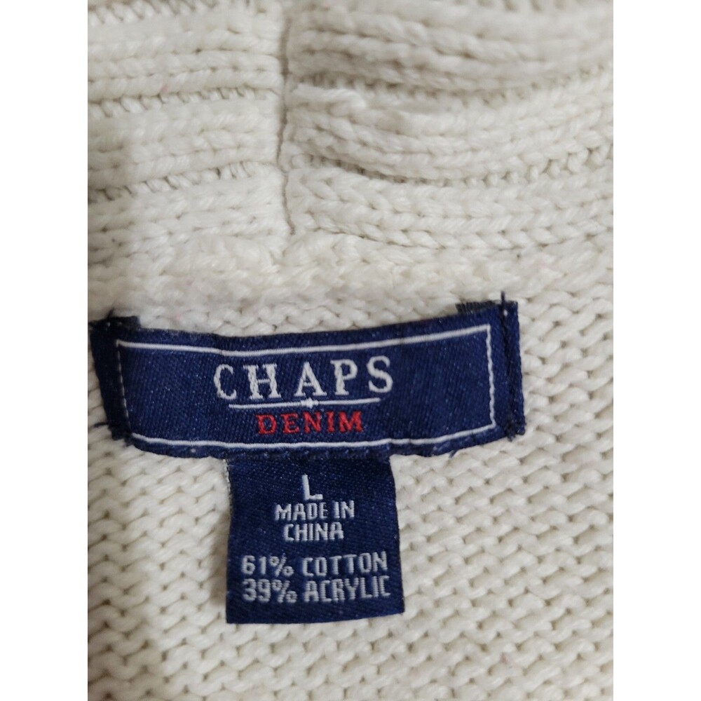 Chaps Denim Womens Large Cottagecore Sweater Mostly Cotton (Chest 39 X 24 Long) - Picture 3 of 7